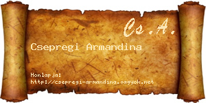 Csepregi Armandina névjegykártya